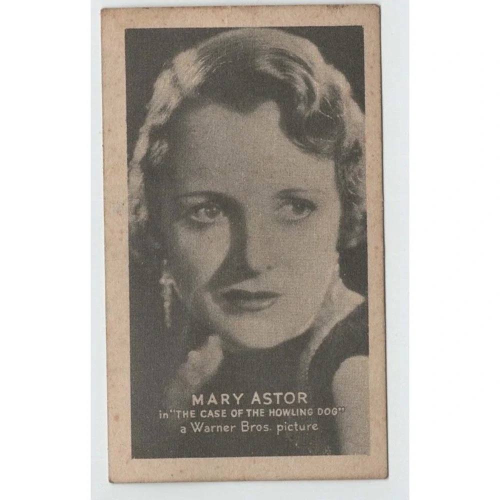 Mary Astor Golden Grain Tobacco Card The Case of the Howling Dog Warner Bros VG